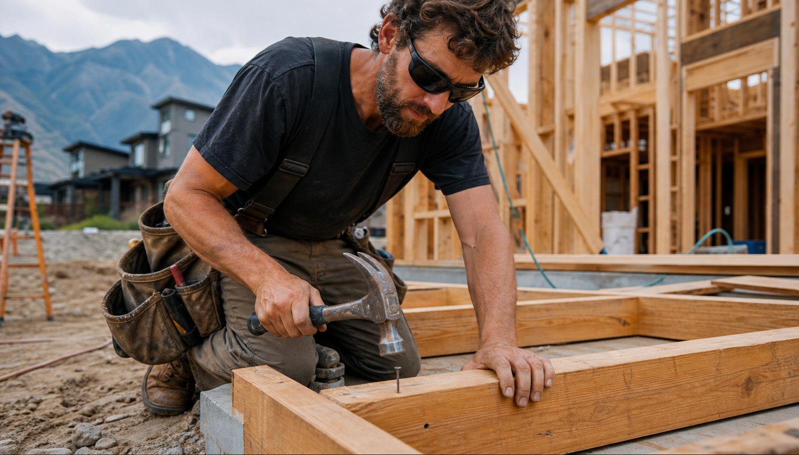 Worker with hammer