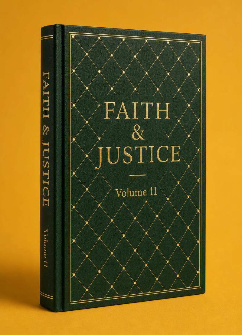 Faith & Justice Volume 11 cover mockup