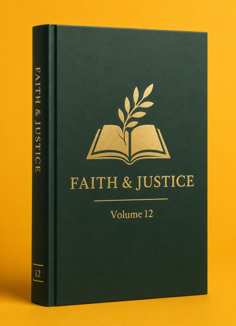 Faith & Justice Volume 12 cover mockup
