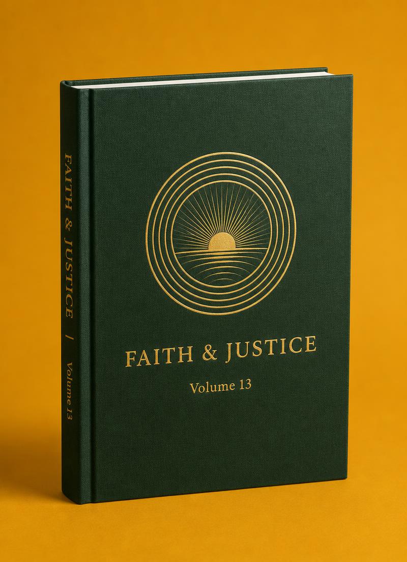 Faith & Justice Volume 13 cover mockup