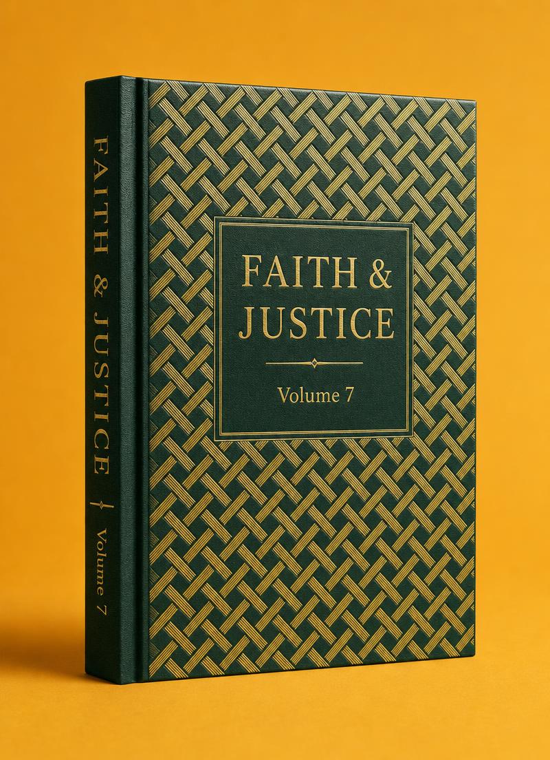 Faith & Justice Volume 7 cover mockup