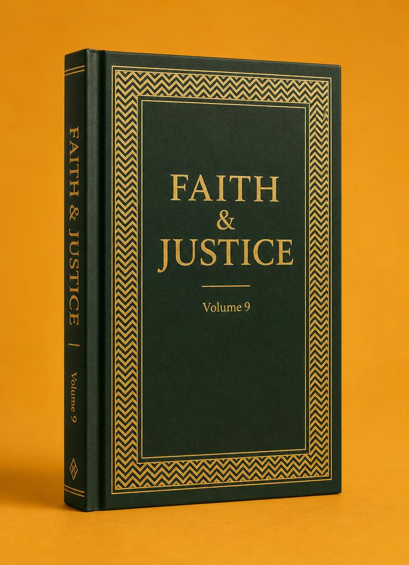Faith & Justice Volume 9 cover mockup